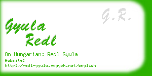 gyula redl business card